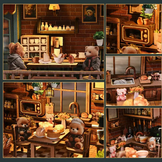 DIY Book Nook Kit – Bear Bakery Miniature House