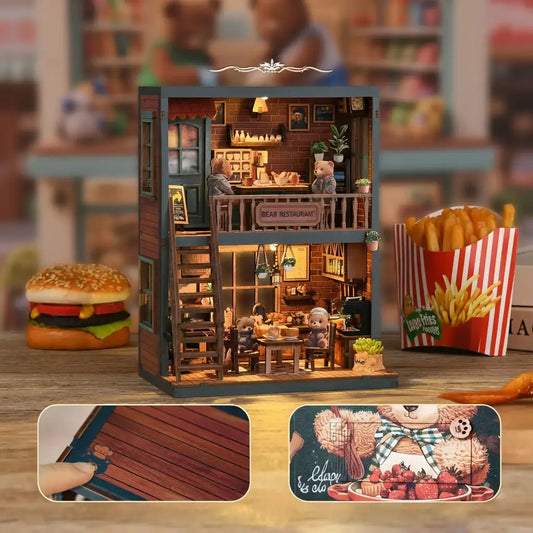 DIY Book Nook Kit – Bear Bakery Miniature House